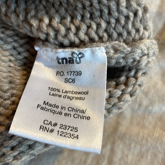 TNA Sea To Sky Wool Shawl Neck Sweater Medium - Picture 5 of 5